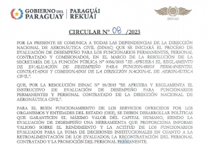 Proceso de evaluación de desempeño para los funcionarios permanentes, personal contratado y comisionados.