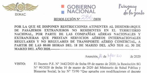 Resolución N° 286/2020