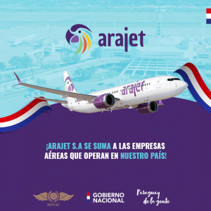 ARAJET S.A SE SUMA A LAS EMPRESAS AÉREAS QUE OPERAN EN NUESTRO PAÍS.