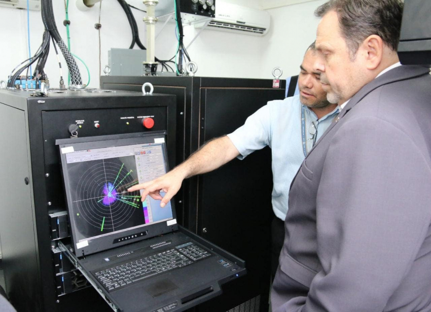 Radar Meteorológico, ubicado en el Campus de la UNA, fue visitado por el Presidente de la DINAC, Don Nelson Mendoza.