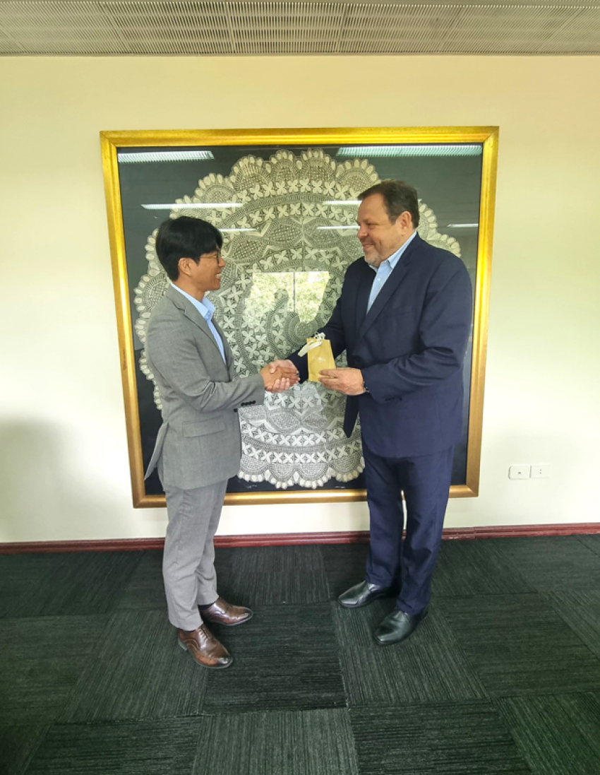 El Presidente de la DINAC recibió la visita de cortesía del Director País de la Agencia de Cooperación Internacional de Corea (KOICA)
