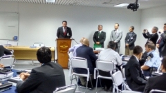 Palabras de apertura por parte del Abg. Gustavo Sandoval, Subdirector de Seguridad de la Aviación Civil